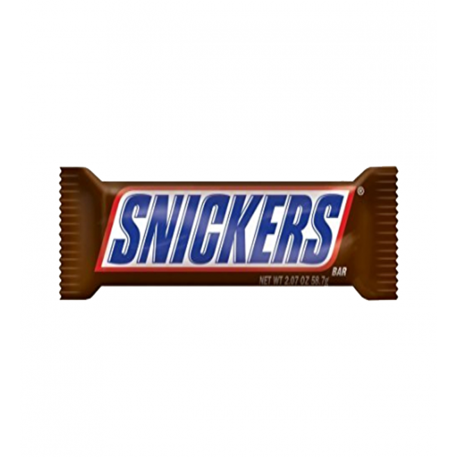 Barre de chocolat au lait Snickers taille normale, 1,86 oz