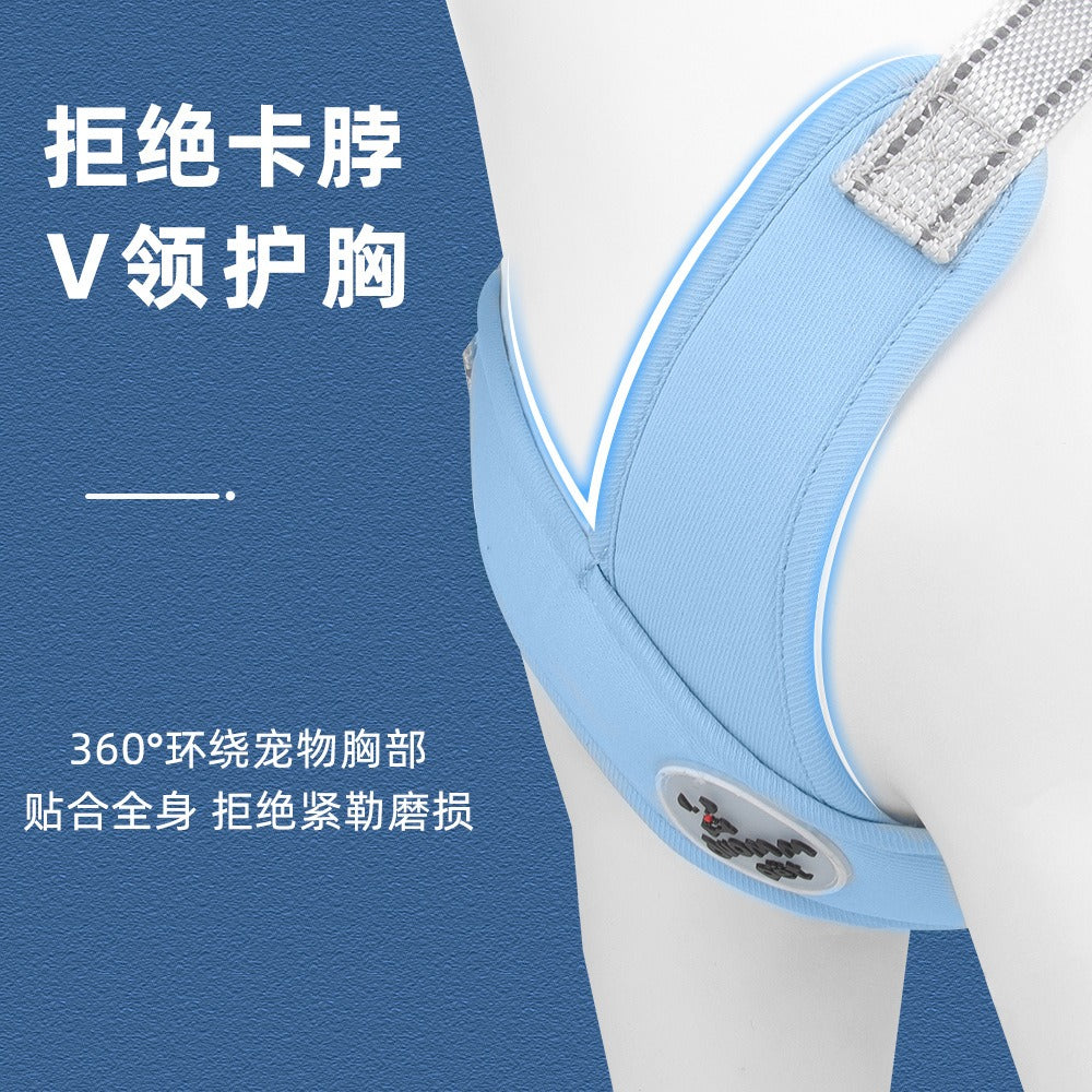 New style dog leash breathable pet chest and shoulder strap vest reflective dog leash pet leash - Korvel