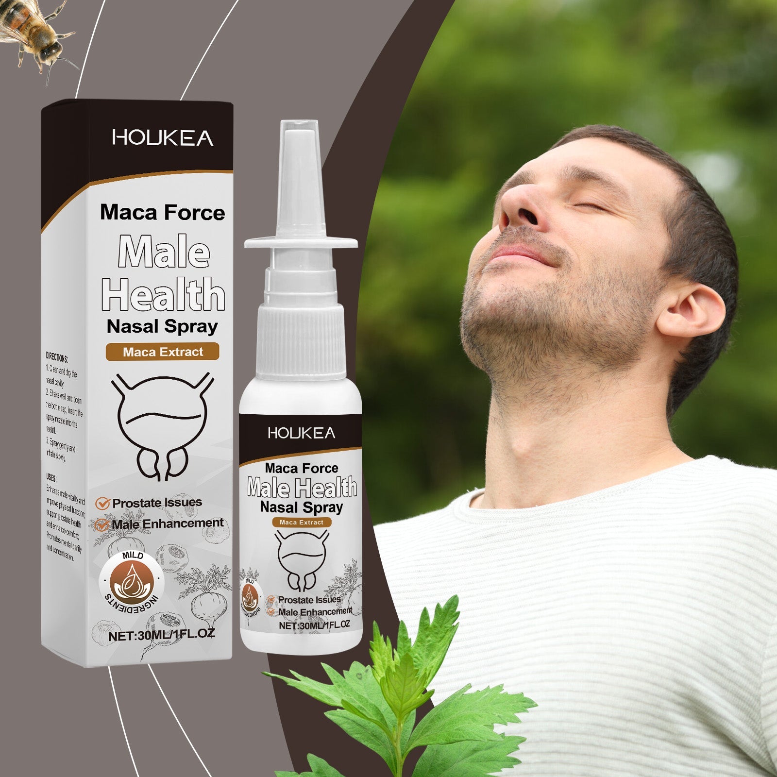 Men's Treatment Spray Men's Daily Exercise Body Relief Discomfort Mild Ingredient Comfort Spray - Korvel