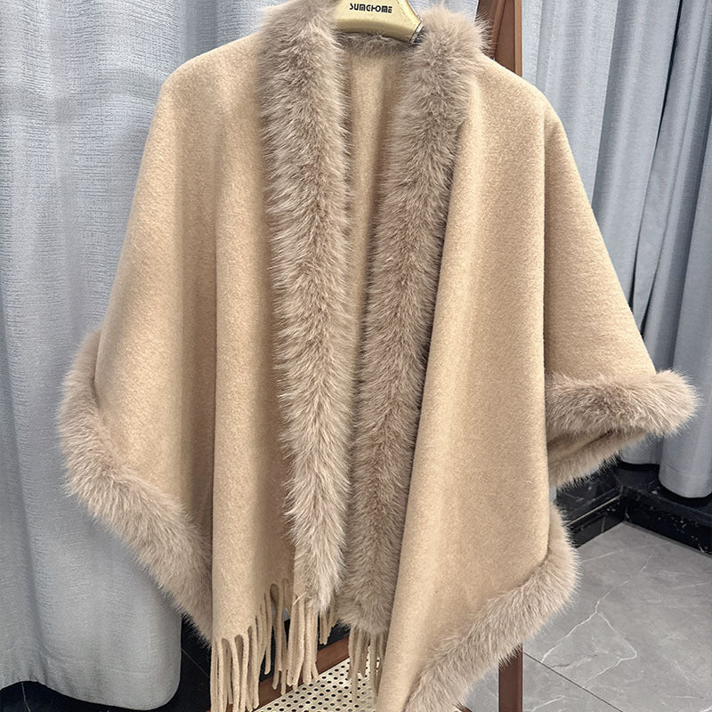 Women's Flow Su Spun Wool Cashmere Double-sided Cloak