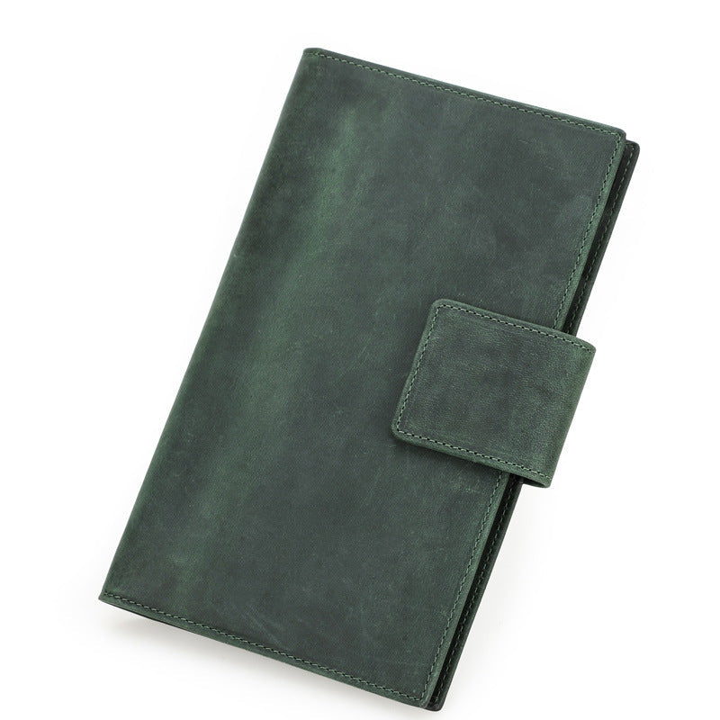 Portefeuille de Voyage en Cuir Véritable Noir Angel Retro
