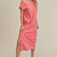 Chic Side Slit Round Neck Sleeveless Midi Dress for Women