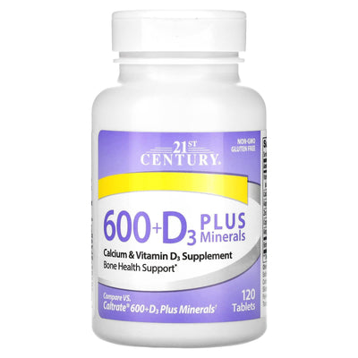 21st Century Calcium 600 D3 Mini Tablets - 120 Count