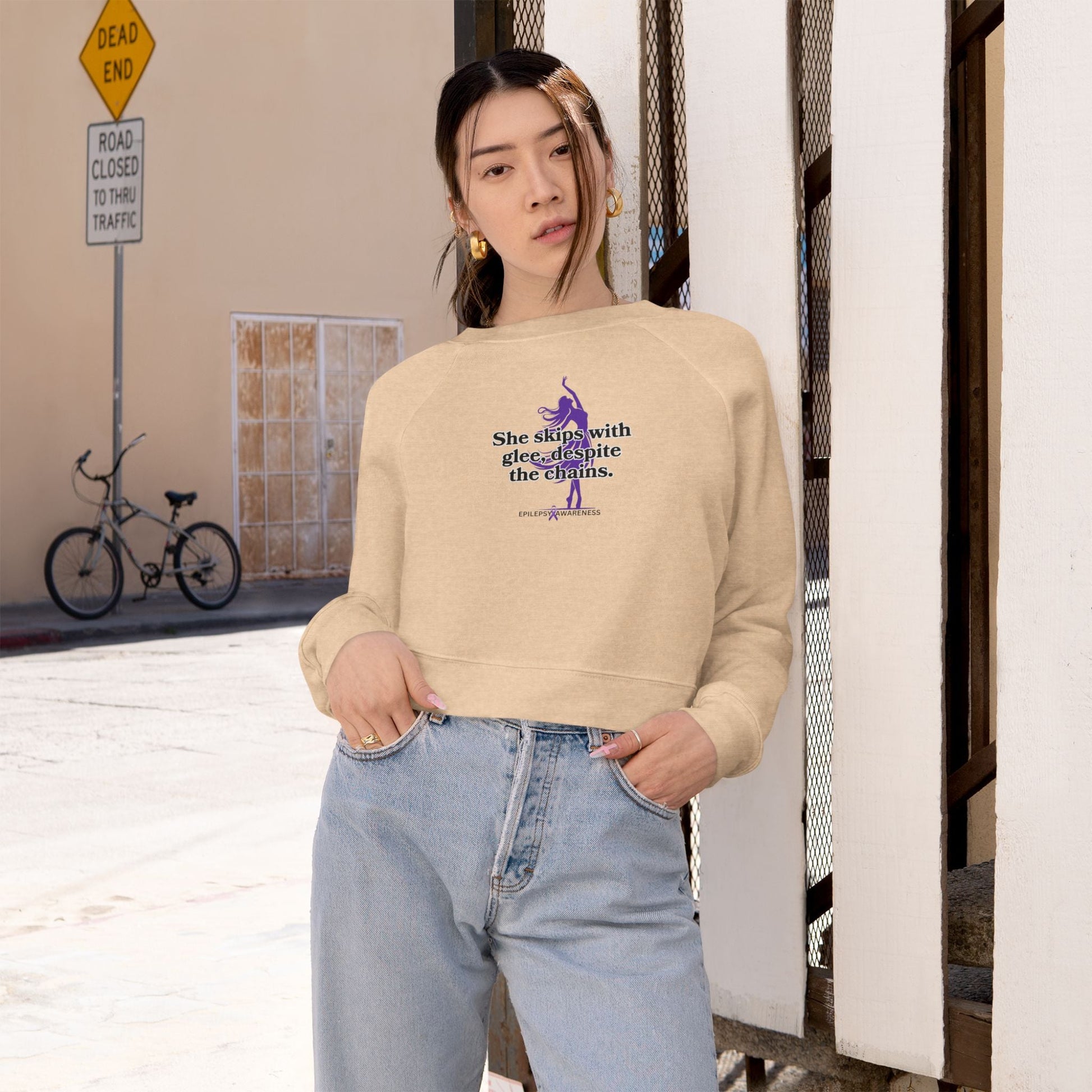 Joyful Moments Women's Cropped Fleece Sweatshirt - Korvel