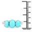 Anillo de Plata Esterlina de 2.97 Quilates con Turquesa y Circonita Blanca