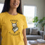 Feral Elegance Women’s Graphic T-Shirt – Wild Luxury Cat Design
