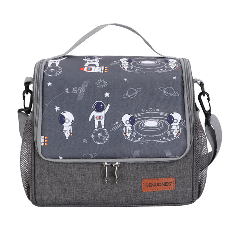 Large capacity thick waterproof heat preservation space walk series lunch box bag - Korvel