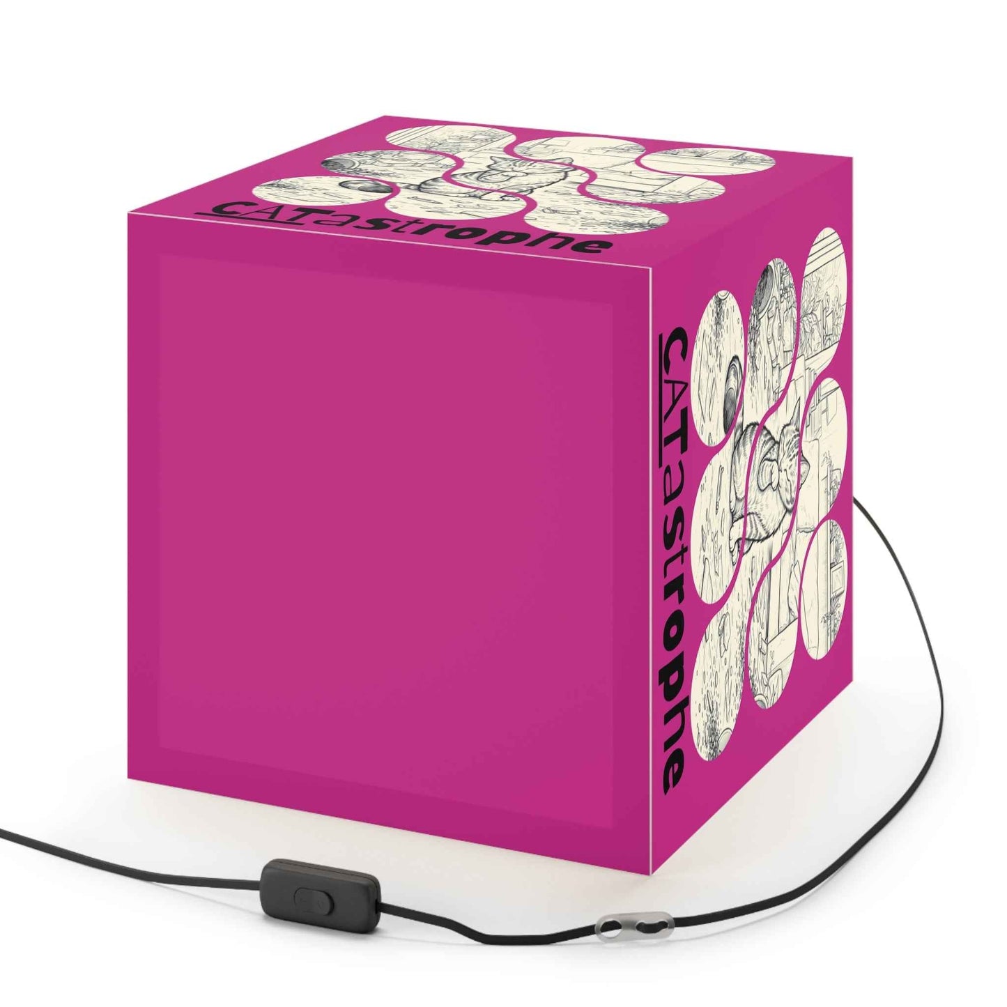 CATastrophe Cat Cube Lamp – Playful Accent for Cat Lovers