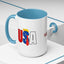 Taza de café con acento vibrante de EE. UU.