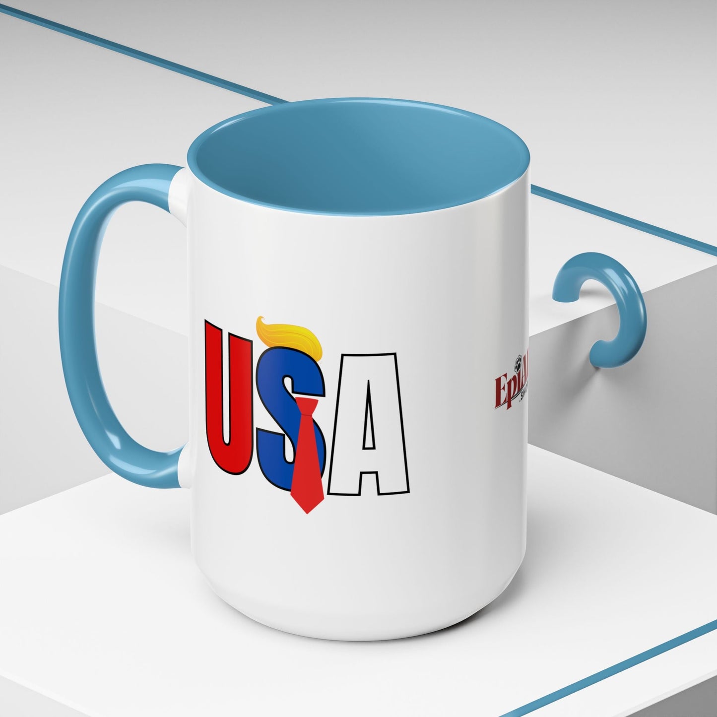 Taza de café con acento vibrante de EE. UU.