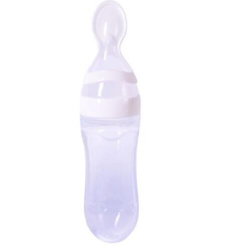 Newborn Baby Silicone Squeezing Feeding Bottle - Korvel