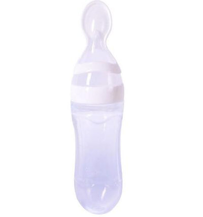 Newborn Baby Silicone Squeezing Feeding Bottle - Korvel