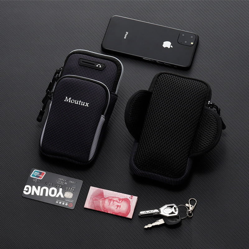 Running phone arm bag men's and women's fitness equipment outdoor handbag wrist bag apple x arm bag sports phone arm cover - Korvel
