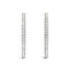 Boucles d'oreilles créoles en diamant en or blanc 14k avec sertissage à griffes partagées
