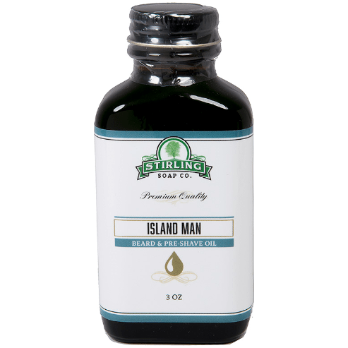 Stirling Soap Co. Island Man Huile à Barbe & Pré-Rasage - 3 Oz