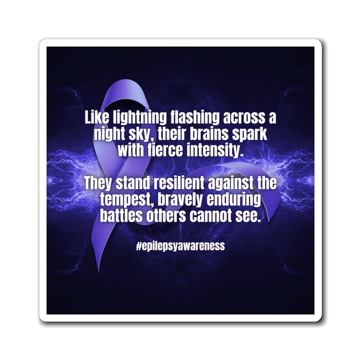Storm-Resistant Epilepsy Awareness Magnets - Korvel