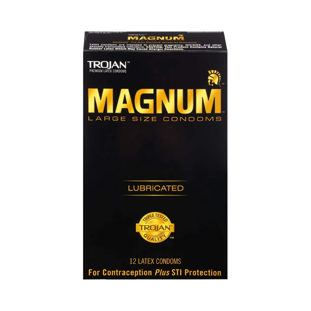 Trojan Magnum Talla Grande Condones Lubricados de Látex Premium