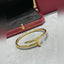 Bracelet à vis V-Gold en diamant pavé - Bracelet en acier titane élégant