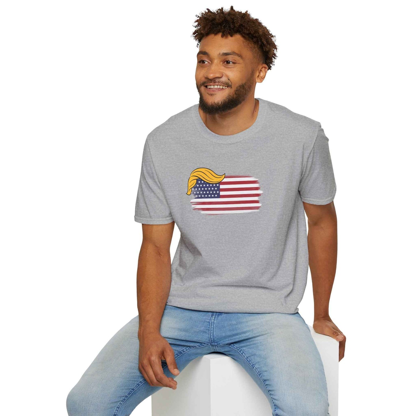 Camiseta Parodia Swoop & Stripes – Camiseta Unisex de Algodón Suave