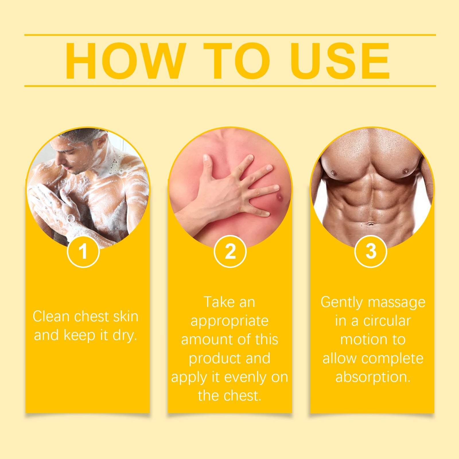 Breast Shaping Care Cream For Men Lifts Chest Contour And Tightens Skin Shaping Care Cream - Korvel