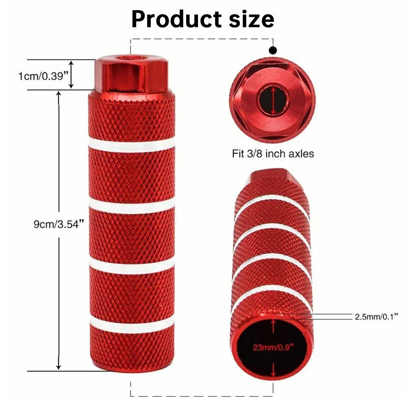 Pegs de BMX anti-dérapants en alliage d'aluminium premium