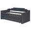 Twin Size Upholstered Daybed with Trundle and Three Drawers Grey - Korvel
