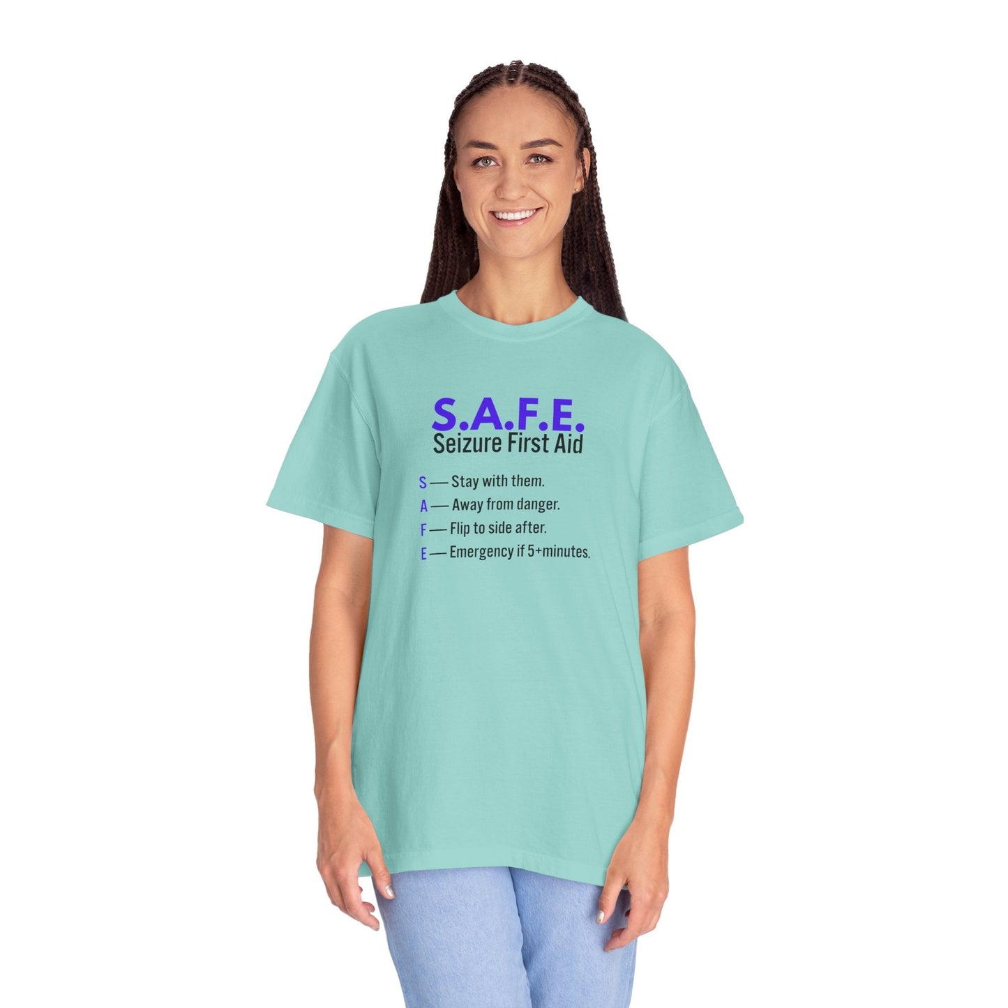 S.A.F.E. Seizure First Aid T-Shirt – Epilepsy Awareness Tee