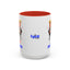 Taza de café de acento vibrante