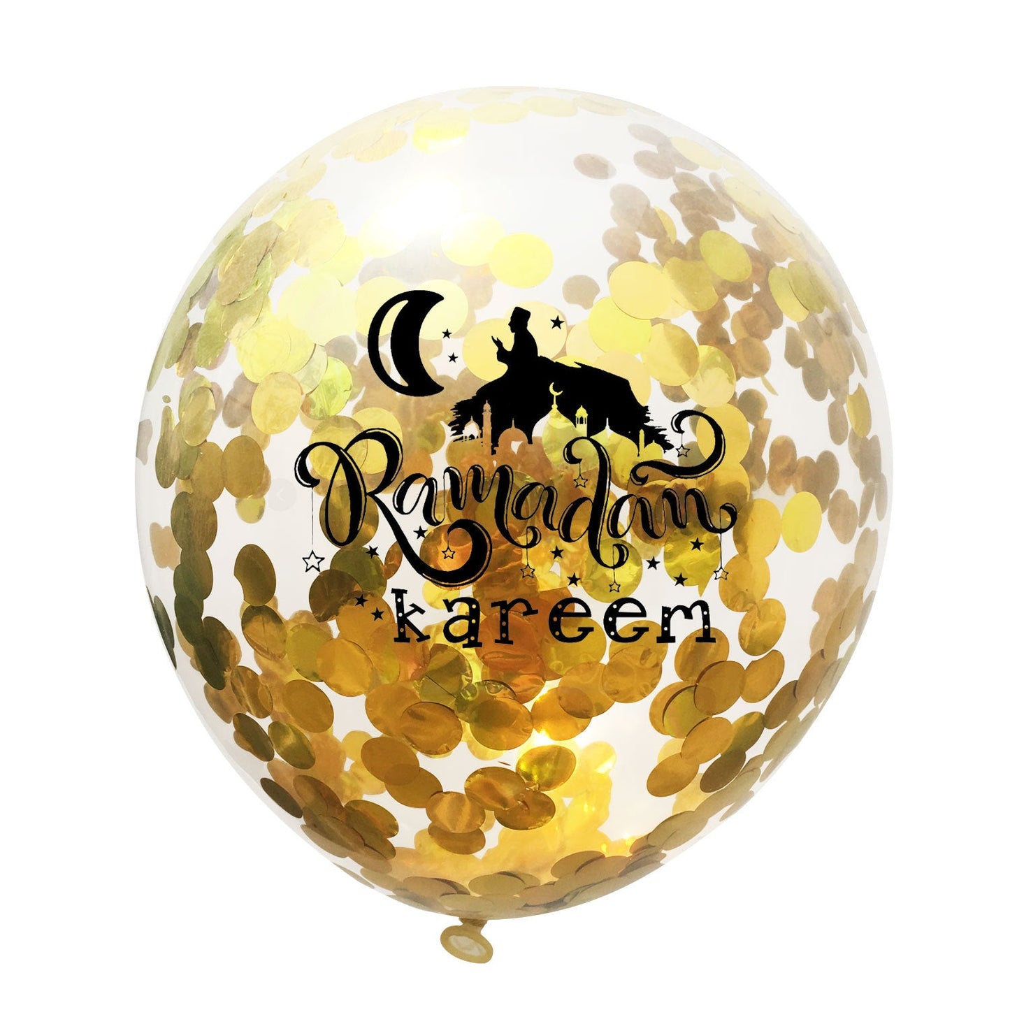 Moon Castle Party Celebrates Latex Balloon Transparent Paper Shard Glitter Balloon Set - Korvel