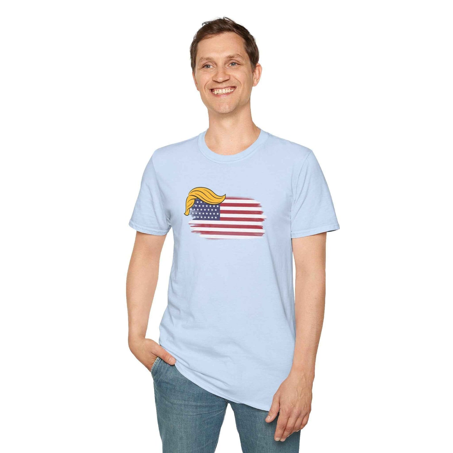 Camiseta Parodia Swoop & Stripes – Camiseta Unisex de Algodón Suave