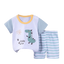T-shirt+Shorts 2-Piece Clothing Set Pajamas Summer Kids Baby Boys Girls Cotton Casual Tracksuit Cartoon Dinosaur Clothes Suit - Korvel