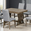 Ensemble de salle à manger TOPMAX en bois massif de style mid-century de 7 pièces