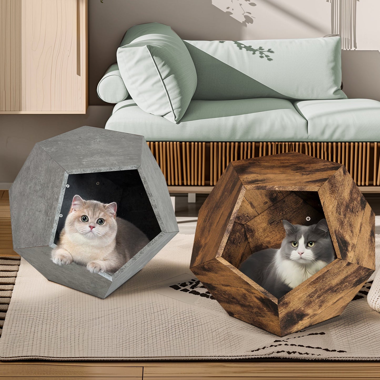 Table d'appoint moderne pour chat de 25,98'' - Mobilier MDF multi-usages