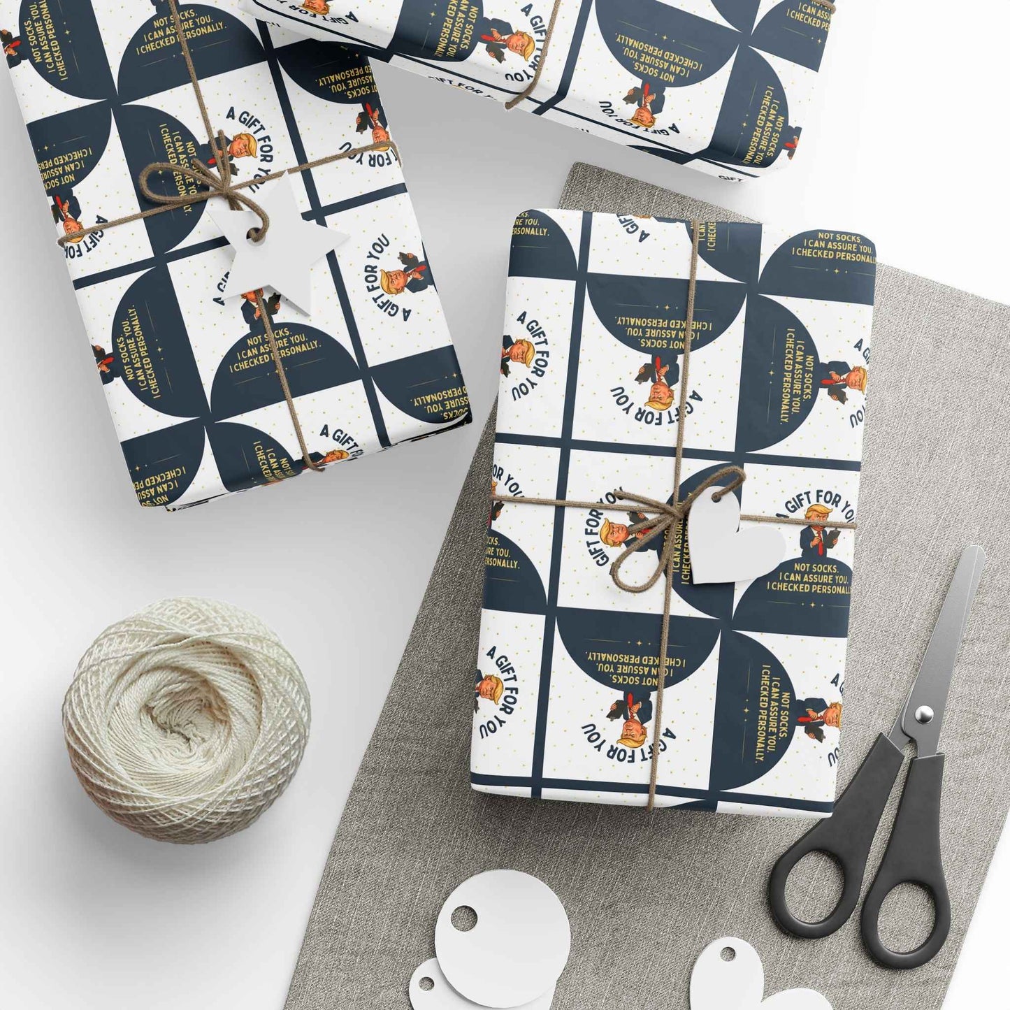 Not Socks Wrapping Paper - Political Parody Gift Wrap