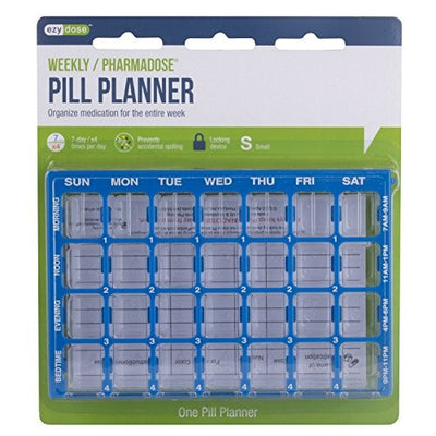 Planificateur de Pilules Hebdomadaire Pharmadose - 4 Doses Par Jour