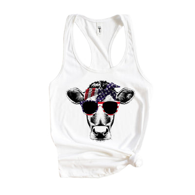 American Cow Tank - Premium Racerback Design - Korvel
