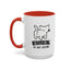 Introvertido. No molestar. Taza de café de gato en dos tonos
