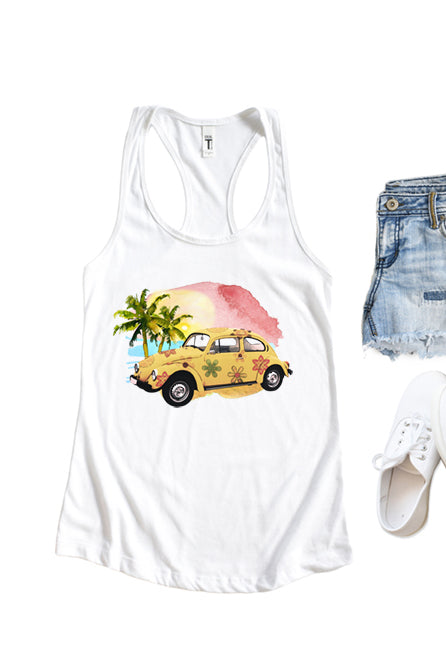 Summer Bug Tank - Stylish Racerback Top - Korvel