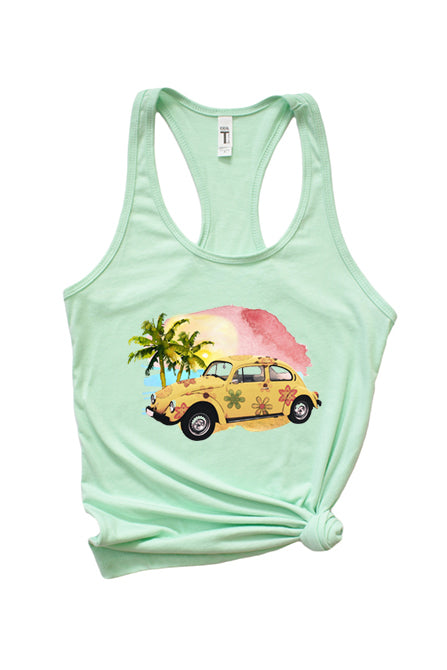 Summer Bug Tank - Stylish Racerback Top - Korvel