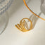 18K Gold-Plated Stainless Steel Irregular Open Ring - Korvel