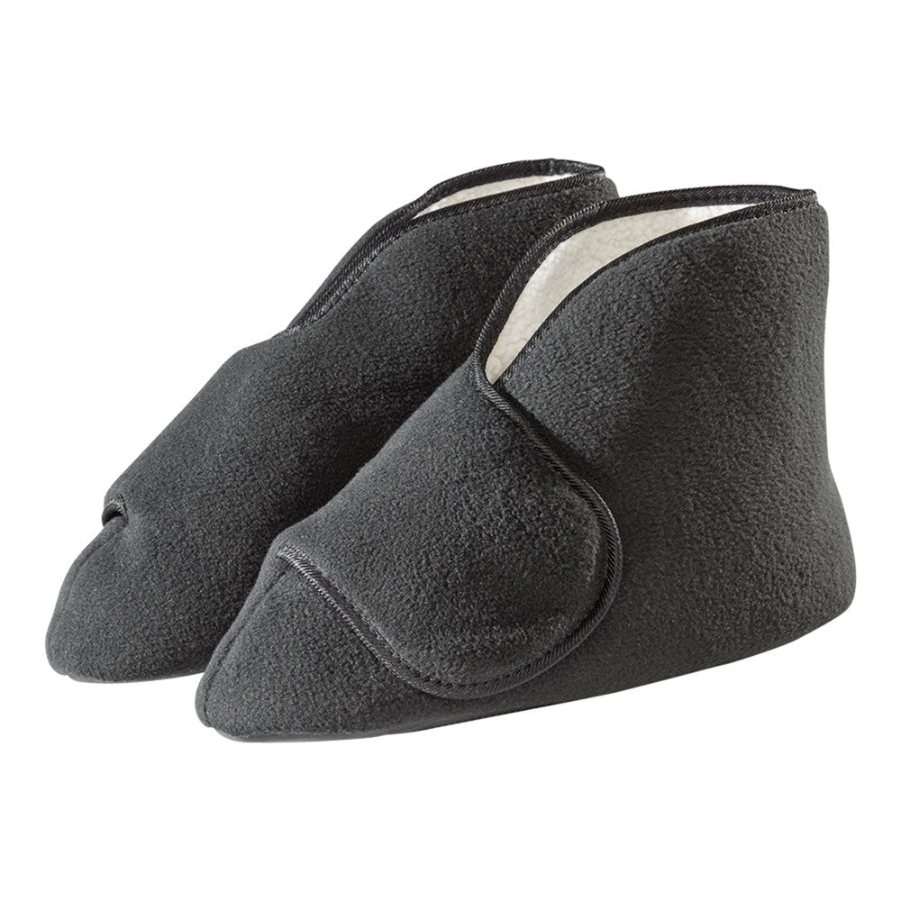 Silverts Adaptive Bootie Slippers - Black, Medium / X-Wide