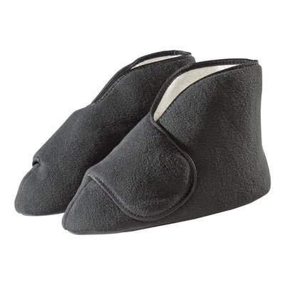 Silverts Adaptive Bootie Slippers - Black, Medium / X-Wide