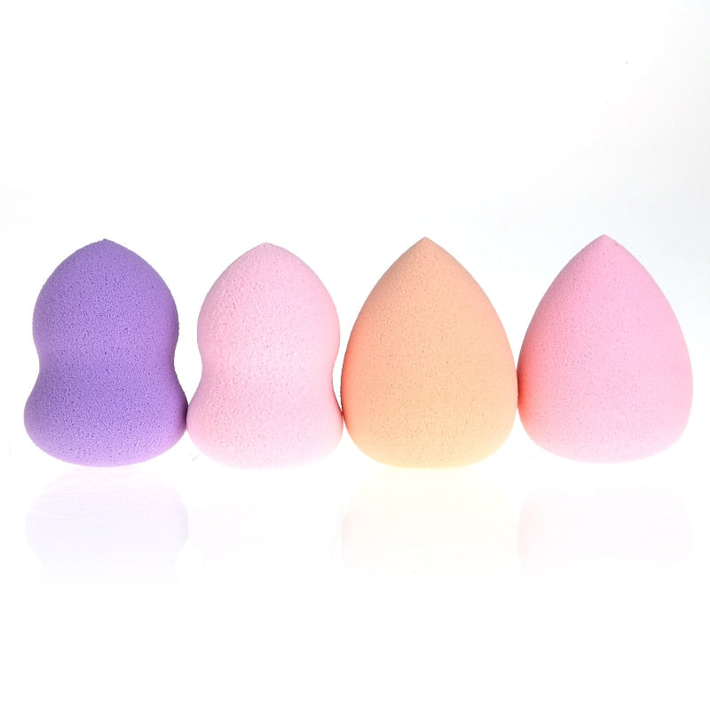 4Pcs/set Mini Beauty Soft Makeup Sponge Puff Face Nose Facial Foundation Base Liquid Powder Blending Drop Shape Cosmetic Tool - Korvel