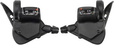Juego de Cambiadores microSHIFT TS38 Thumb-Tap - 7 Velocidades con Indicador Óptico de Marcha