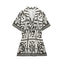 Versatile woven Cuban collar jumpsuit shorts - Korvel