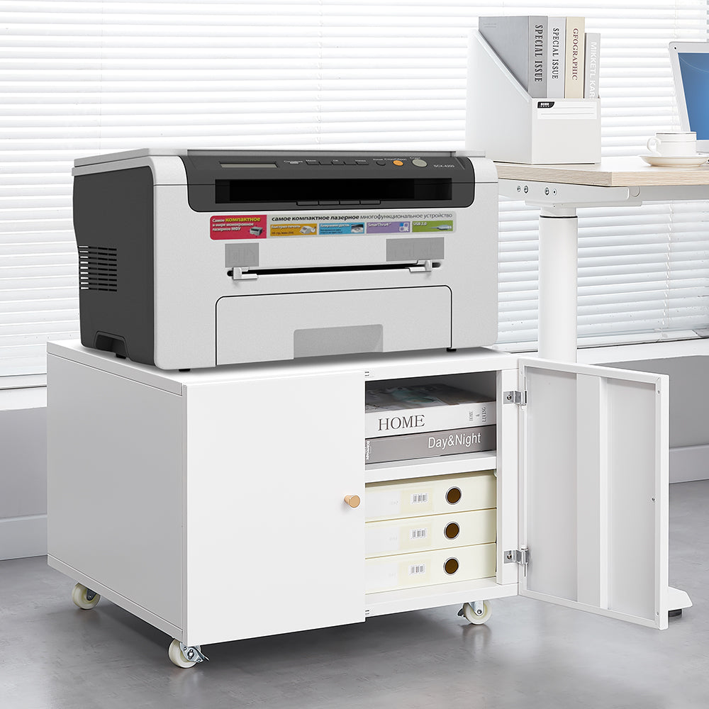 Office furniture Copier Cabinet white mobile pedestal file Printer Stand - Korvel