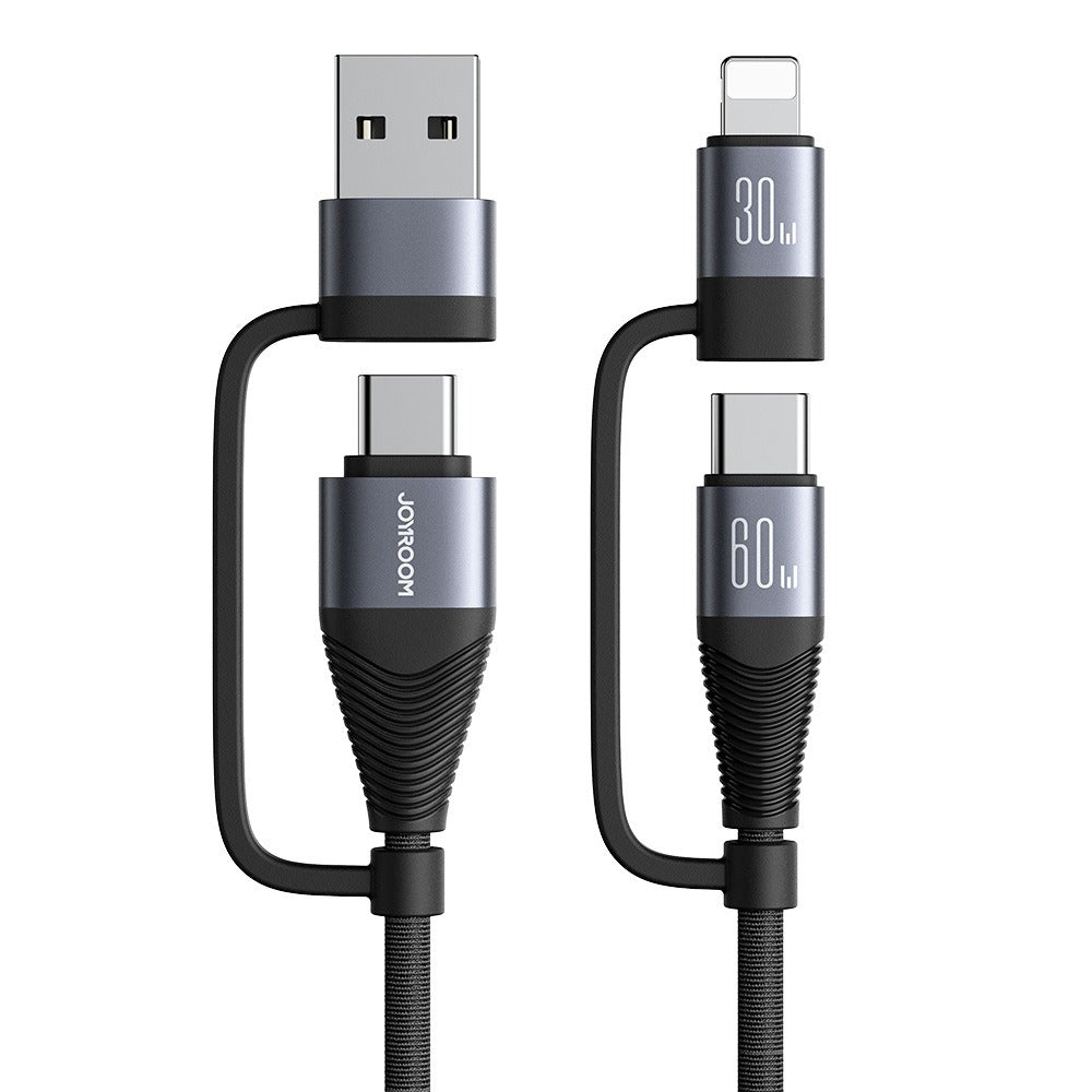 Câble de données USB 4-en-1 en alliage d'aluminium premium