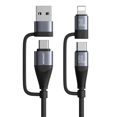 Premium Aluminum Alloy 4-in-1 USB Data Cable