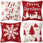 Red Christmas Snowflake Pillow Cover for Holiday Decor