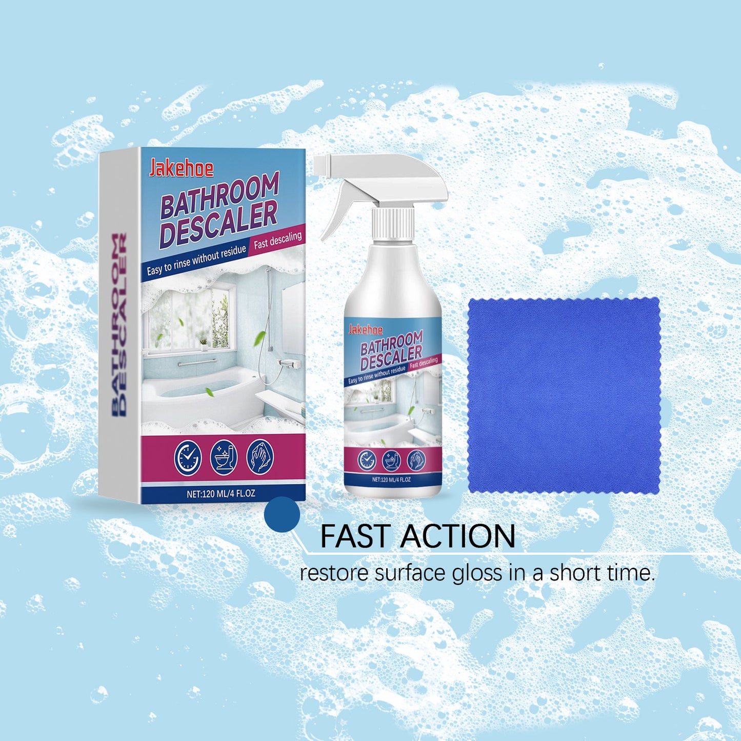 Bathroom Descaler Bathroom Glass Faucet Bathtub Tile Scale Stain Cleaner - Korvel